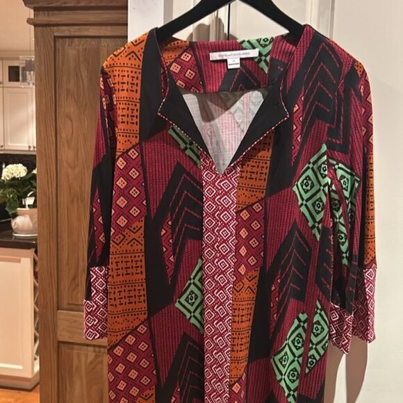 DIANE VON FURSTENBERG 10 rose shirt dress print - Picture 4 of 10